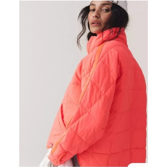 NWT Free People Pippa Packable Puffer Jacket Hot Watermelon FP Movement XS - Picture 10 of 12